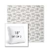 Picture of Lola Slate | Set of 2 | 18" Sunbrella Boxed Square Outdoor Throw Pillows with Premium Inserts