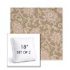 Picture of Martha Floral Spring | Set of 2 | 18" Sunbrella Boxed Square Outdoor Throw Pillows with Premium Inserts