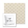 Picture of Mend Saffron | Set of 2 | 18" Sunbrella Boxed Square Outdoor Throw Pillows with Premium Inserts