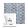 Picture of Mend Slate | Set of 2 | 18" Sunbrella Boxed Square Outdoor Throw Pillows with Premium Inserts