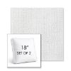 Picture of Momento Snow | Set of 2 | 18" Sunbrella Boxed Square Outdoor Throw Pillows with Premium Inserts