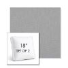Picture of Natte Grey Chine | Set of 2 | 18" Sunbrella Boxed Square Outdoor Throw Pillows with Premium Inserts