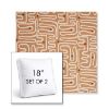 Picture of Nema Peachwood | Set of 2 | 18" Sunbrella Boxed Square Outdoor Throw Pillows with Premium Inserts