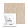 Picture of Nova Oat | Set of 2 | 18" Sunbrella Boxed Square Outdoor Throw Pillows with Premium Inserts