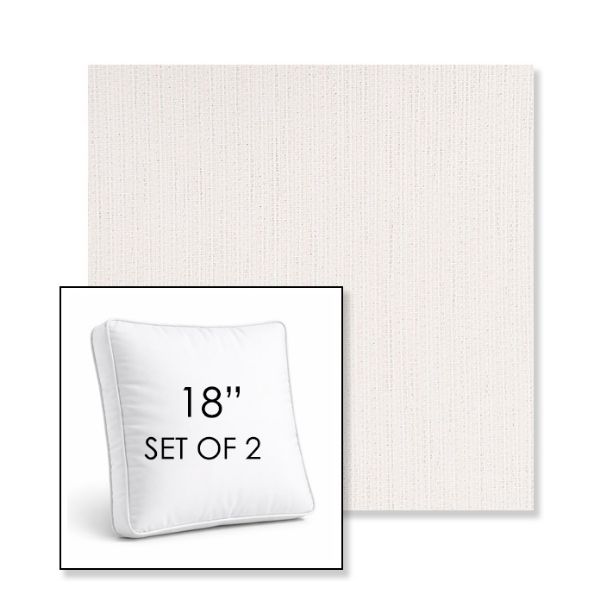 Picture of Nova Parchment | Set of 2 | 18" Sunbrella Boxed Square Outdoor Throw Pillows with Premium Inserts