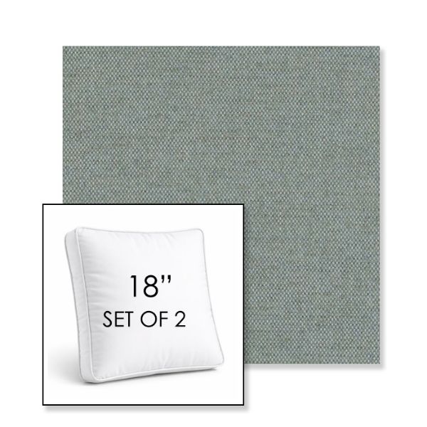 Picture of Nuance Spa | Set of 2 | 18" Sunbrella Boxed Square Outdoor Throw Pillows with Premium Inserts