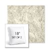 Picture of Palma Whitesand | Set of 2 | 18" Sunbrella Boxed Square Outdoor Throw Pillows with Premium Inserts