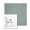 Picture of Piazza Mist | Set of 2 | 18" Sunbrella Boxed Square Outdoor Throw Pillows with Premium Inserts