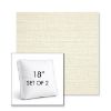 Picture of Piazza Parchment | Set of 2 | 18" Sunbrella Boxed Square Outdoor Throw Pillows with Premium Inserts
