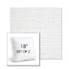 Picture of Piazza White | Set of 2 | 18" Sunbrella Boxed Square Outdoor Throw Pillows with Premium Inserts
