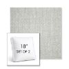Picture of Pique Cloud | Set of 2 | 18" Sunbrella Boxed Square Outdoor Throw Pillows with Premium Inserts