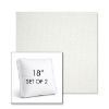 Picture of Pique Salt | Set of 2 | 18" Sunbrella Boxed Square Outdoor Throw Pillows with Premium Inserts