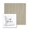 Picture of Posh Ash | Set of 2 | 18" Sunbrella Boxed Square Outdoor Throw Pillows with Premium Inserts