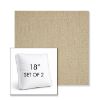 Picture of Posh Shiitake | Set of 2 | 18" Sunbrella Boxed Square Outdoor Throw Pillows with Premium Inserts