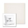 Picture of Posh Snow | Set of 2 | 18" Sunbrella Boxed Square Outdoor Throw Pillows with Premium Inserts