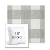 Picture of Preso Pebble | Set of 2 | 18" Sunbrella Boxed Square Outdoor Throw Pillows with Premium Inserts