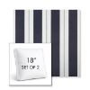 Picture of Relate Harbor | Set of 2 | 18" Sunbrella Boxed Square Outdoor Throw Pillows with Premium Inserts