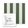 Picture of Relate Ivy | Set of 2 | 18" Sunbrella Boxed Square Outdoor Throw Pillows with Premium Inserts