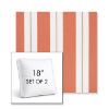 Picture of Relate Persimmon | Set of 2 | 18" Sunbrella Boxed Square Outdoor Throw Pillows with Premium Inserts