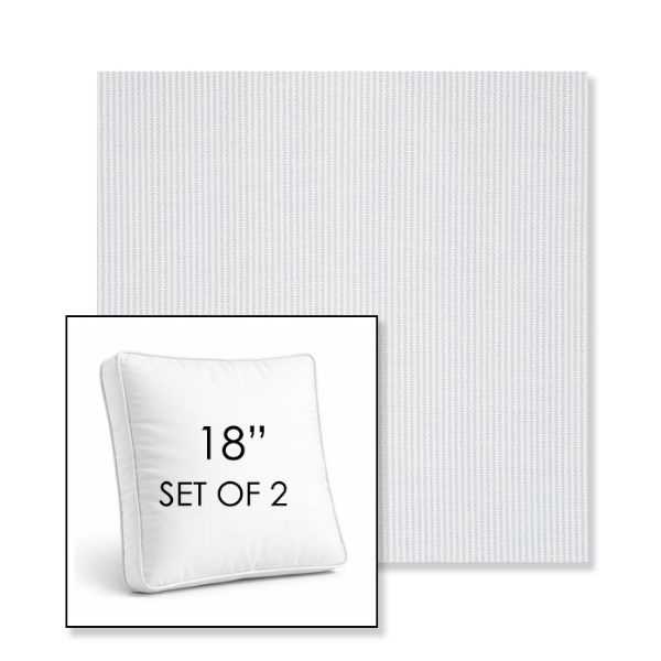 Picture of Replay Sky | Set of 2 | 18" Sunbrella Boxed Square Outdoor Throw Pillows with Premium Inserts