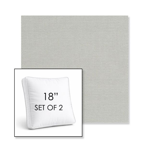 Picture of Sailcloth Seagull | Set of 2 | 18" Sunbrella Boxed Square Outdoor Throw Pillows with Premium Inserts