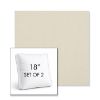 Picture of Savane White | Set of 2 | 18" Sunbrella Boxed Square Outdoor Throw Pillows with Premium Inserts