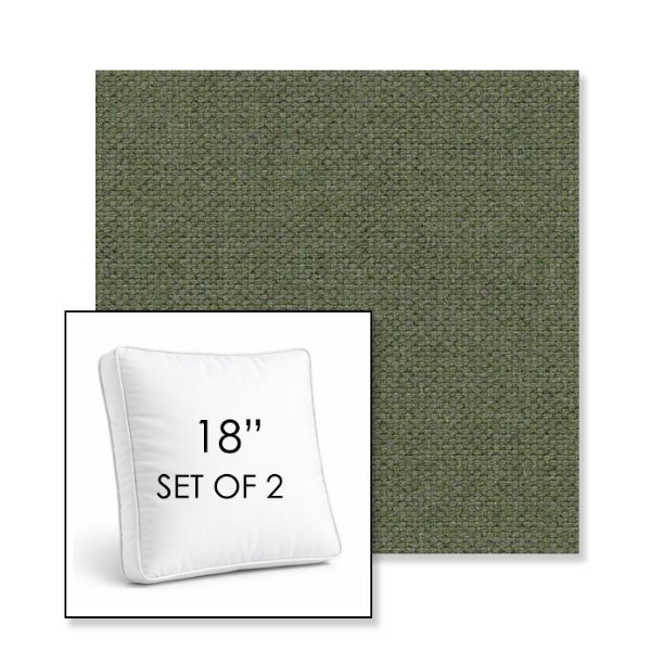 Picture of Source Aquamarina | Set of 2 | 18" Sunbrella Boxed Square Outdoor Throw Pillows with Premium Inserts