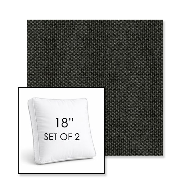 Picture of Source Fogo | Set of 2 | 18" Sunbrella Boxed Square Outdoor Throw Pillows with Premium Inserts