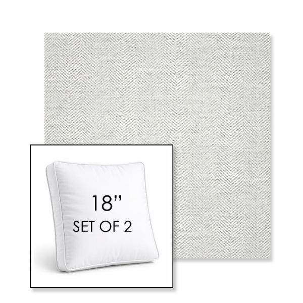 Picture of Switch Snow | Set of 2 | 18" Sunbrella Boxed Square Outdoor Throw Pillows with Premium Inserts