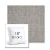 Picture of Tailored Fog | Set of 2 | 18" Sunbrella Boxed Square Outdoor Throw Pillows with Premium Inserts