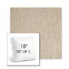Picture of Tailored Putty | Set of 2 | 18" Sunbrella Boxed Square Outdoor Throw Pillows with Premium Inserts
