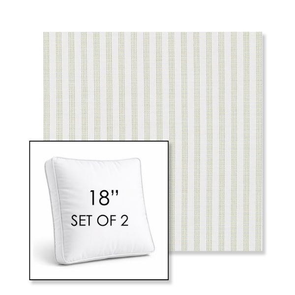 Picture of Tap Pear | Set of 2 | 18" Sunbrella Boxed Square Outdoor Throw Pillows with Premium Inserts
