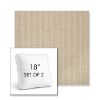 Picture of Ticking Dove | Set of 2 | 18" Sunbrella Boxed Square Outdoor Throw Pillows with Premium Inserts