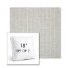 Picture of Ticking Fog | Set of 2 | 18" Sunbrella Boxed Square Outdoor Throw Pillows with Premium Inserts