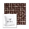 Picture of Toggle Plumberry | Set of 2 | 18" Sunbrella Boxed Square Outdoor Throw Pillows with Premium Inserts