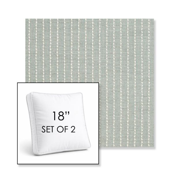 Picture of Trail Sky | Set of 2 | 18" Sunbrella Boxed Square Outdoor Throw Pillows with Premium Inserts