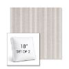 Picture of Tranquil Linen | Set of 2 | 18" Sunbrella Boxed Square Outdoor Throw Pillows with Premium Inserts