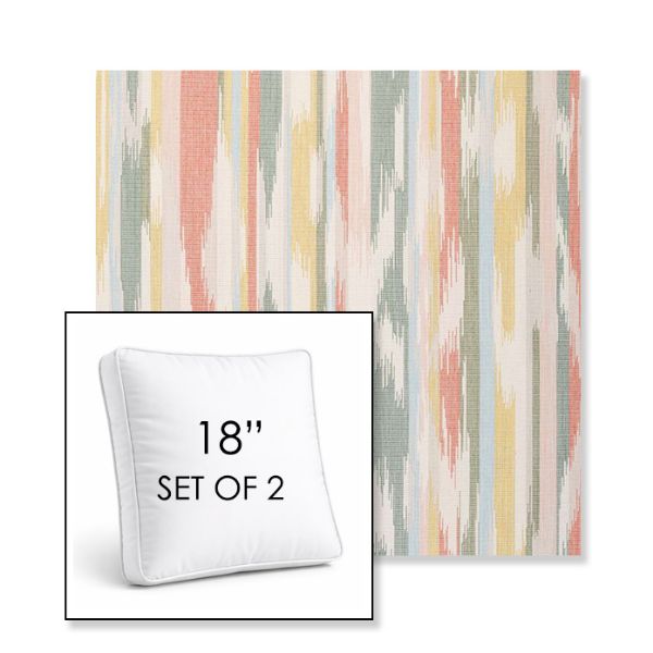 Picture of Transformation Garden | Set of 2 | 18" Sunbrella Boxed Square Outdoor Throw Pillows with Premium Inserts