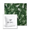 Picture of Tropics Jungle | Set of 2 | 18" Sunbrella Boxed Square Outdoor Throw Pillows with Premium Inserts