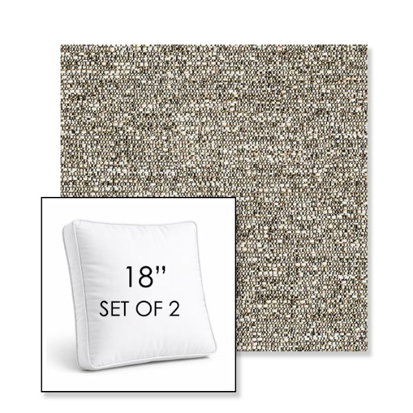 Picture of Tundra Penja | Set of 2 | 18" Sunbrella Boxed Square Outdoor Throw Pillows with Premium Inserts