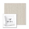 Picture of Vista Alabaster | Set of 2 | 18" Sunbrella Boxed Square Outdoor Throw Pillows with Premium Inserts