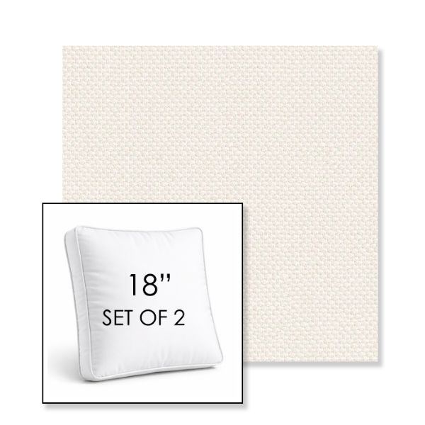 Picture of Wadi Sugar | Set of 2 | 18" Sunbrella Boxed Square Outdoor Throw Pillows with Premium Inserts