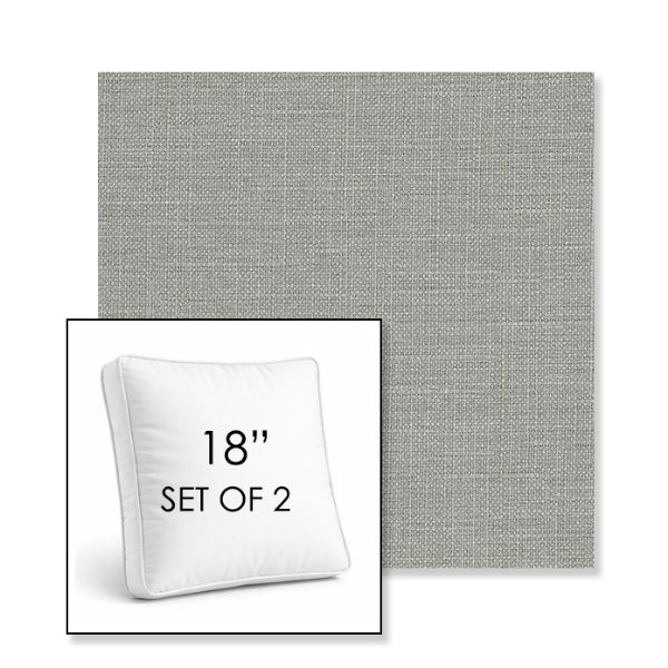 Picture of Willa Celery | Set of 2 | 18" Sunbrella Boxed Square Outdoor Throw Pillows with Premium Inserts