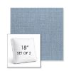 Picture of Willa Chambray | Set of 2 | 18" Sunbrella Boxed Square Outdoor Throw Pillows with Premium Inserts