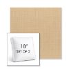 Picture of Willa Toast | Set of 2 | 18" Sunbrella Boxed Square Outdoor Throw Pillows with Premium Inserts