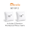 Picture of Yama Tanada | Set of 2 | 18" Sunbrella Boxed Square Outdoor Throw Pillows with Premium Inserts