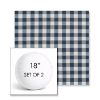 Picture of Above Denim | Set of 2 | 18" Sunbrella Boxed Round Outdoor Throw Pillows with Premium Inserts