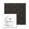 Picture of Amalfi Domino | Set of 2 | 18" Sunbrella Boxed Round Outdoor Throw Pillows with Premium Inserts