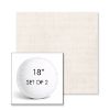 Picture of Ambrose Linen | Set of 2 | 18" Sunbrella Boxed Round Outdoor Throw Pillows with Premium Inserts