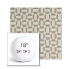 Picture of Assemble Mist | Set of 2 | 18" Sunbrella Boxed Round Outdoor Throw Pillows with Premium Inserts